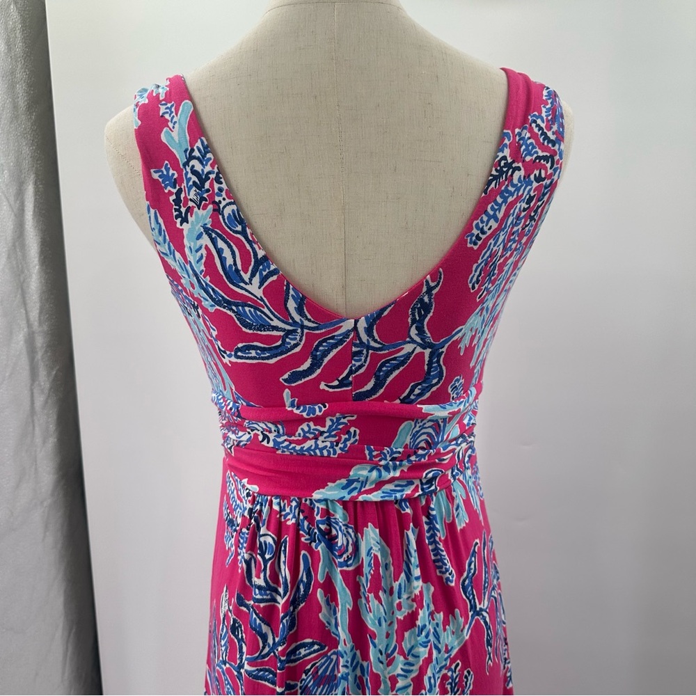 Lily Pulitzer Maxi Sloane Dress Capri pink Samba print - Picture 8 of 12
